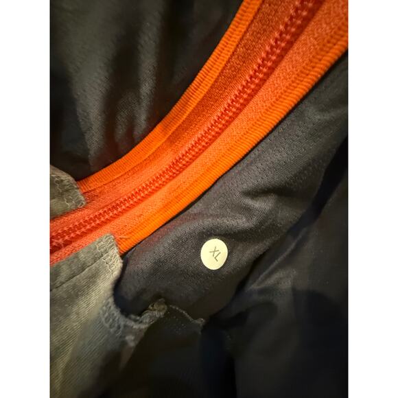 Lululemon Mens Active Full Zip Gray Jacket Orange  XL - Picture 8 of 8